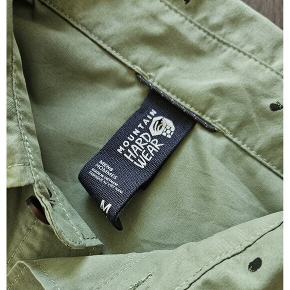 Mountain Hardwear Greenstone Olive Button Down Long Sleeve Shirt Sz L Gorpcore - Picture 9 of 11